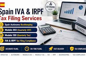 do spain autónomo bookkeeping, modelo 303, modelo 130, iva and irpf tax filing