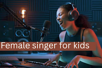be your female singer for kids love song and birthday song