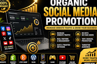 do organic social media promotion to increase website traffic