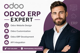 do odoo website design, odoo customization, odoo erp and API integration