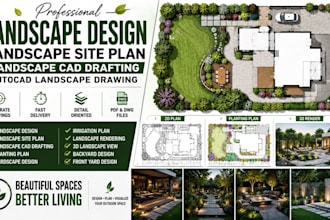 landscape design landscape site plan landscape cad drafting autocad landscape