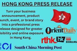 write and publish your hong kong press release on trusted media sites