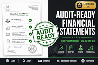 prepare audit ready financial statements as a licensed CPA