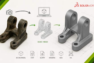 reverse engineer any part into accurate solidworks cad model