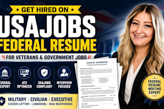 write a usajobs federal resume for veterans and government resume