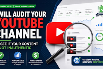 audit your youtube channel to see if your content are not inauthentic