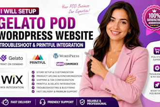 setup gelato pod wordpress website troubleshoot wix and printful integration