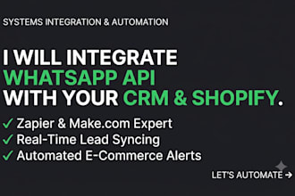 integrate whatsapp business API with your CRM shopify or zapier