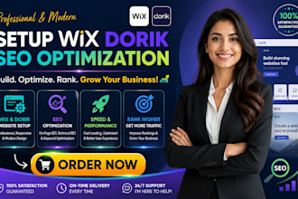 setup wix dorik seo optimization product launch event boooking surveying company