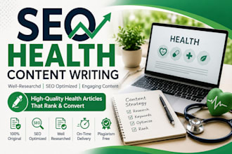 write SEO friendly english health blog posts and articles