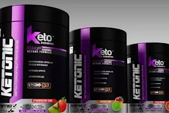 design supplement or hemp product packaging box and label