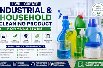 create industrial and household cleaning product formulations