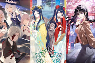 illustrate fantasy isekai light novel cover art