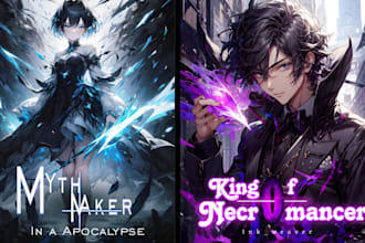 illustrate fantasy isekai light novel cover art