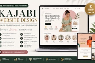 kajabi website design, kajabi online course, kajabi landing page, kajabi expert