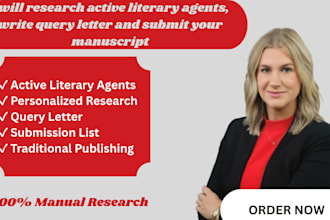 research active literary agent, write query letter submit manuscript