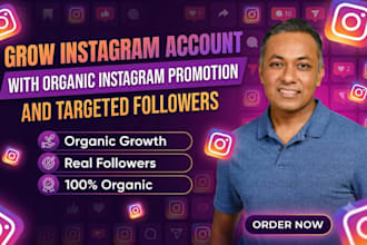 grow instagram account with organic promotion and targeted followers
