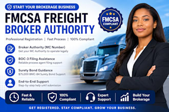 register your fmcsa freight broker authority