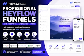 build a high converting heyflow funnel form quiz or landing page