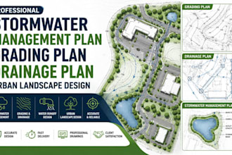 do stormwater management plan grading plan drainage plan urban landscape