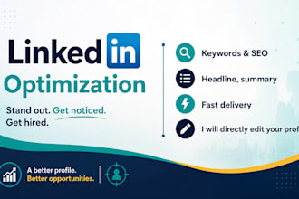optimize, update your linkedin profile with SEO keywords to attract recruiters