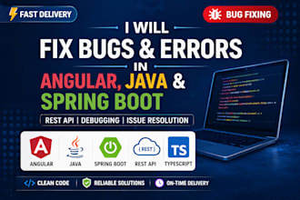 fix angular, java and spring boot bugs