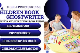 children book ghostwriter, picture story book, bedtime stories, kid story