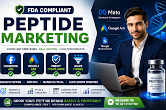 do compliant peptide marketing, peptide ads, biotech, research peptide promotion