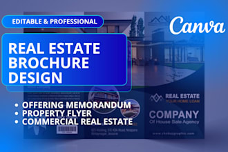 design real estate brochure offering memorandum and property flyer