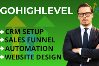 build gohighlevel sales funnel, CRM setup and marketing automation
