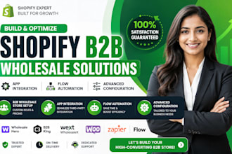 build shopify b2b wholesales, app integration, flow automation, configuration