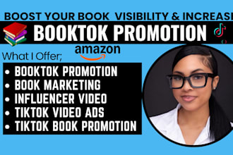 booktok promotion  amazon kdp ads book trailer tiktok video influencer video