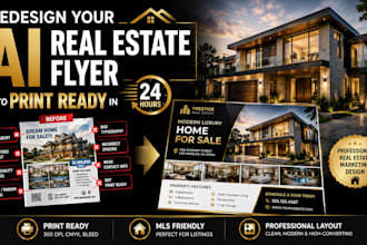 redesign your ai real estate flyer into print ready in 24 hours