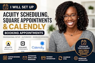 set up acuity scheduling square booking appointments calendly