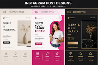modern instagram post design
