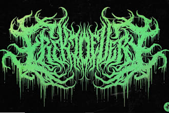create metal,hardcore,heavy metal, black metal band logo