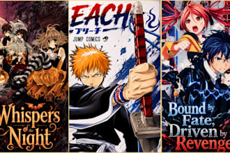 create anime webnovel and light novel cover art