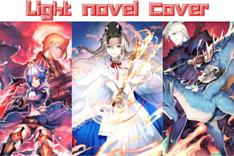 create anime webnovel and light novel cover art