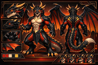 draw nsfw furry reference sheet fursona character design anthro feral art oc