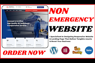 build converting non emergency medical transportation website healthcare website