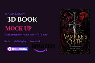 design aesthetic booktok book mockup for romance and dark romance authors