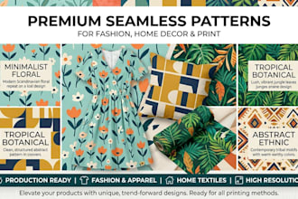 create seamless textile designs and surface patterns