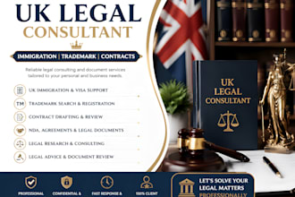 provide UK legal consulting for immigration, trademark, contract drafting legal