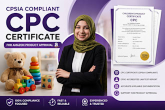 create amazon CPC certificate for cpsia compliance