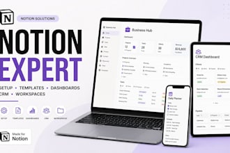 notion setup notion template notion dashboard notion expert notion crm workspace