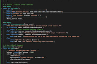 build a custom python discord bot, API integration, or automation script