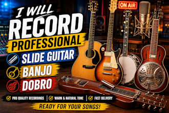 record professional slide guitar, banjo and dobro