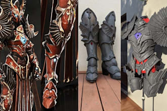 create cusplay armor eva foam template cosplay creation weapon pepakura stl file