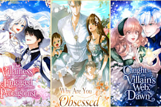 design anime light novel cover and custom typography