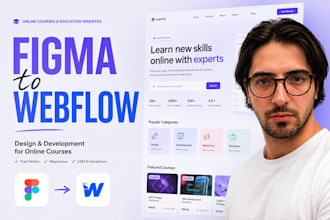 build a modern webflow website for coaches and online courses